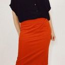 CAbi  Overlay Career Classic Pencil Skirt Turmeric Orange Size 4 Photo 0