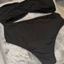 Zaful Black High Waisted Bandeau Bikini Size large Photo 3