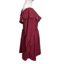 Draper James  Mini Shift Dress Preppy Merlot Red Polka Dot Womens Size 6 SAMPLE Photo 3