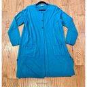 J.Jill  teal wool blend long long button cardigan size large Photo 6