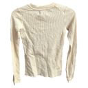 Everlane  The Organic Cotton Waffle Long Sleeve Tee Canvas Ivory Size XXSmall Photo 1