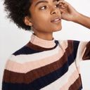 Madewell  Evercrest Pink Striped Wool Turtleneck Sweater in Coziest Yarn XL Photo 5