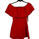 Almost Famous  red off the shoulder romper NEW S Photo 0