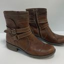 Earth Origins  Boots Size 8 1/2 Bonnie Leather Ankle Combat Moto Booties Photo 0