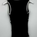 Vintage Y2K Black Zip Up Tank Top Size Large Rhinestone Early 2000s Photo 5