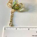 Rhinestone Green Transparent Wings Butterfly Brooch Insect Zircon With Tassel Photo 3