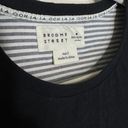 Kate Spade  Broome Street Striped Ruffle Back Tee Black & White Size: Small Photo 2