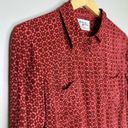 Holding Horses red print long sleeve button down shirt size 2 Photo 4