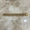 Monet Signed Vintage Brushed Gold Tone Bead Bracelet Photo 8