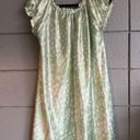 Oscar de la Renta Vintage Women’s  Slip Dress Light Sage Green Floral Printed Min Photo 2