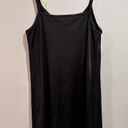 Vanity Fair NWT Vintage  Black Opaque Midi Slip Dress V-neck Size 36 Made in USA Photo 4