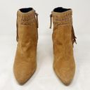 Rebecca Minkoff [ Ilan Brown Suede Leather Fringed Pointed Toe Ankle Boots 9.5 Photo 1