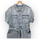 Good American NWT  Fit For Success Belted Denim Jumpsuit Blue Short Sleeve 3XL Photo 6