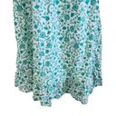 Draper James  Green Floral Ruffle Flutter Sleeve Ruffled Hem Dress Size Medium Photo 6