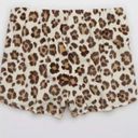 Aerie  Sherpa Boxer Fuzzy Soft Sleep Lounge Shorts Leopard Print Size Medium Photo 3