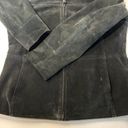 Bernardo  Black Washable Suede Leather Jacket Womens Petite M Pockets Collar Zip Photo 6