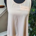 B Jewel  Women's Solid Peach 100% Polyester Scoop Neck Sleeveless Top Size Medium Photo 3