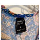 Emery Rose Large Blue and Yellow Paisley Blouse​​ Photo 9