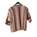 J.Jill  Cardigan Knit Sweater Size Small P Multi Color Front Chunky‎ Half Sleeve Photo 1