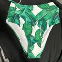 Blooming Jelly  WOMENS 2pc floral jungle bikini, high waisted bottoms green/white Photo 5