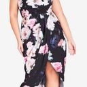 City Chic Floral Drape Black Maxi Dress 20 Photo 0