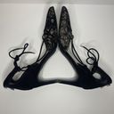 Sam & Libby  Omni Ghillie Mid Heel Lace Pumps Black Sz 6 Pointed Lace Up Zip Up Photo 4