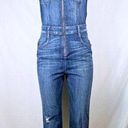 GUESS Blue Stretch Denim Zip Tapered Sleeveless Jumpsuit~4~ Photo 0