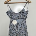 Lost + Wander NWT Blue Leopard Print Wild Thing Bias Midi Dress Size Small Photo 4