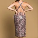 Moon River  Faux Snake Skin Open Back‎ Midi Dress Size XS Photo 1