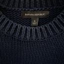 Banana Republic  Navy Blue w/ Pink Stripe Chunky Knit Oversized Sweater Sz Small Photo 5