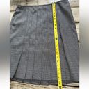 Anne Klein Ann Klein Black & White Plaid Check Pleated Hem Knee Length Belted Skirt Sz 10 Photo 5