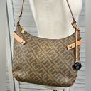 Ellen Tracy  Hobo Shoulder Bag Signature Logo Chocolate Brown Photo 2