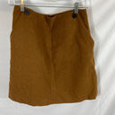 Cynthia Rowley  Mustard Yellow Wool Button A line Academia Mini Skirt size 8 Photo 0