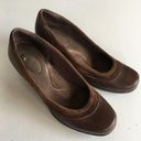 Clarks   Brown Leather Suede‎ Scheme 62858 Pumps Heels Womens Sz 8M Work B… Photo 1