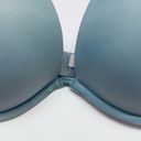 PINK - Victoria's Secret Victoria's Secret PINK Wear Everywhere Super Push-Up Plunge Bra Blue 32D Photo 1