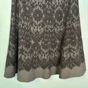 Tahari  Women’s Grey Lace Print A Line Knee Length Skirt Photo 4