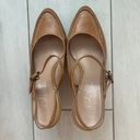 Cole Haan Platform Wedge Slingback Shoes Sandals Tan Camel Leather Sz 7.5 Photo 5