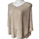 Chico's Chico’s Gold Metallic Sweater Poncho, Sz S/M Photo 2