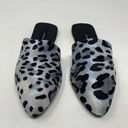 Natori  Adore Satin Leopard Print Mules Black Gray Size US 7 Photo 6