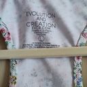 Evolution and creation  Large Floral White Sports Bra NWOT Photo 1