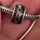 Pandora  Purple Dew Floral Silver Vintage Spacer retired Charm Photo 2