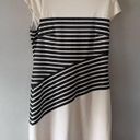 Studio I Studio One 1 Striped Knee Length Dress Black Black Silver Large 10 Photo 8