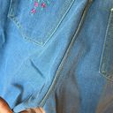 Unique Vintage Vintage 1970’s Jeans With Floral Embroidered Pockets Photo 3