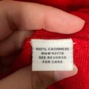 Belle France Sweater Long Sleeve 100% Cashmere Lettuce Hem Pullover Red Medium Photo 3