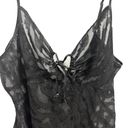 gilligan and o'malley Gilligan & O’Malley Black Animal Print Lingerie Nightgown Intimates Women’s L Photo 1