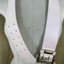 Vintage Light Pastel Pink Wide Leather Belt Size Medium 29 1/2 Photo 5