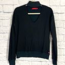 n:philanthropy  black cutout neck distressed sweatshirt Photo 0