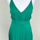 Jessica Simpson  Womens Strapless V Neck Pleated Midi Dress Green Size S Photo 1