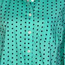 kim rogers Nwt  turquoise botton down top Photo 3