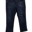 White House | Black Market Womens  Blanc Dark Wash Embellished Cropped Jeans 10 Photo 0